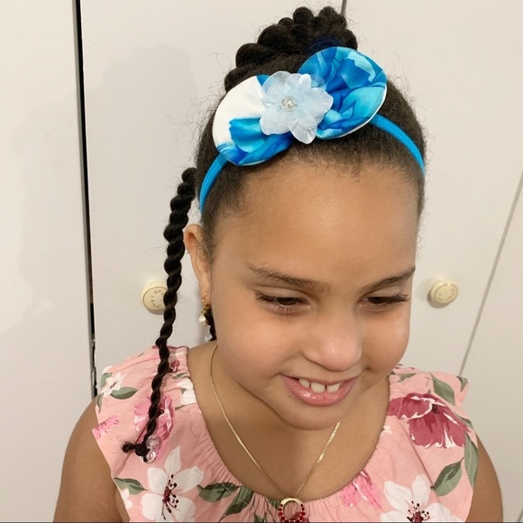 Set Of Tote Bag And Hair Bow For Girls Blue - Picture 6 of 9